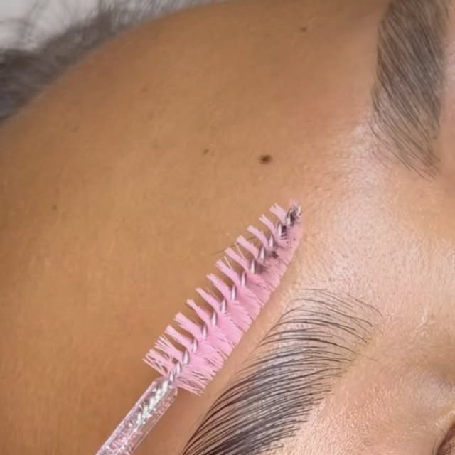Brow artistry in progress