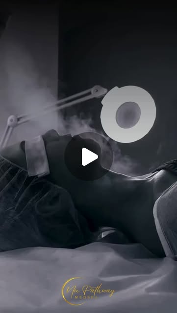 Facial steam under the treatment lamp, from the Nu Pathway studio